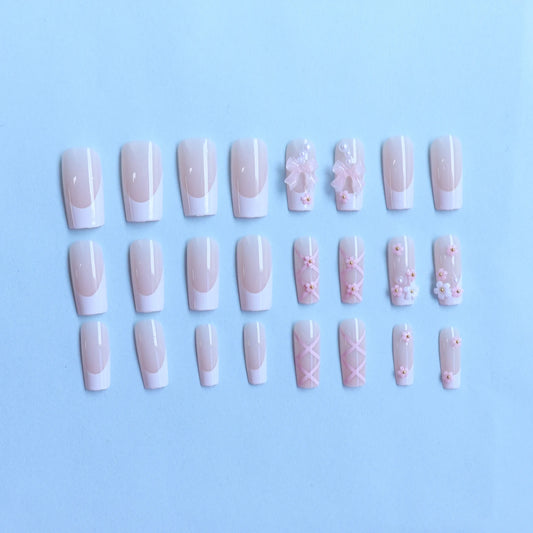 24 unhas postiças em formato de caixão + 1 lixa de unha + 1 gelatina 24 unhas postiças em formato de caixão + 1 lixa de unha + 1 gelatina