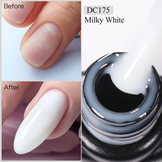Esmalte em gel de extensão rápida branco leitoso Mtssii 7ml, cor nude, para unhas de acrílico semipermanentes