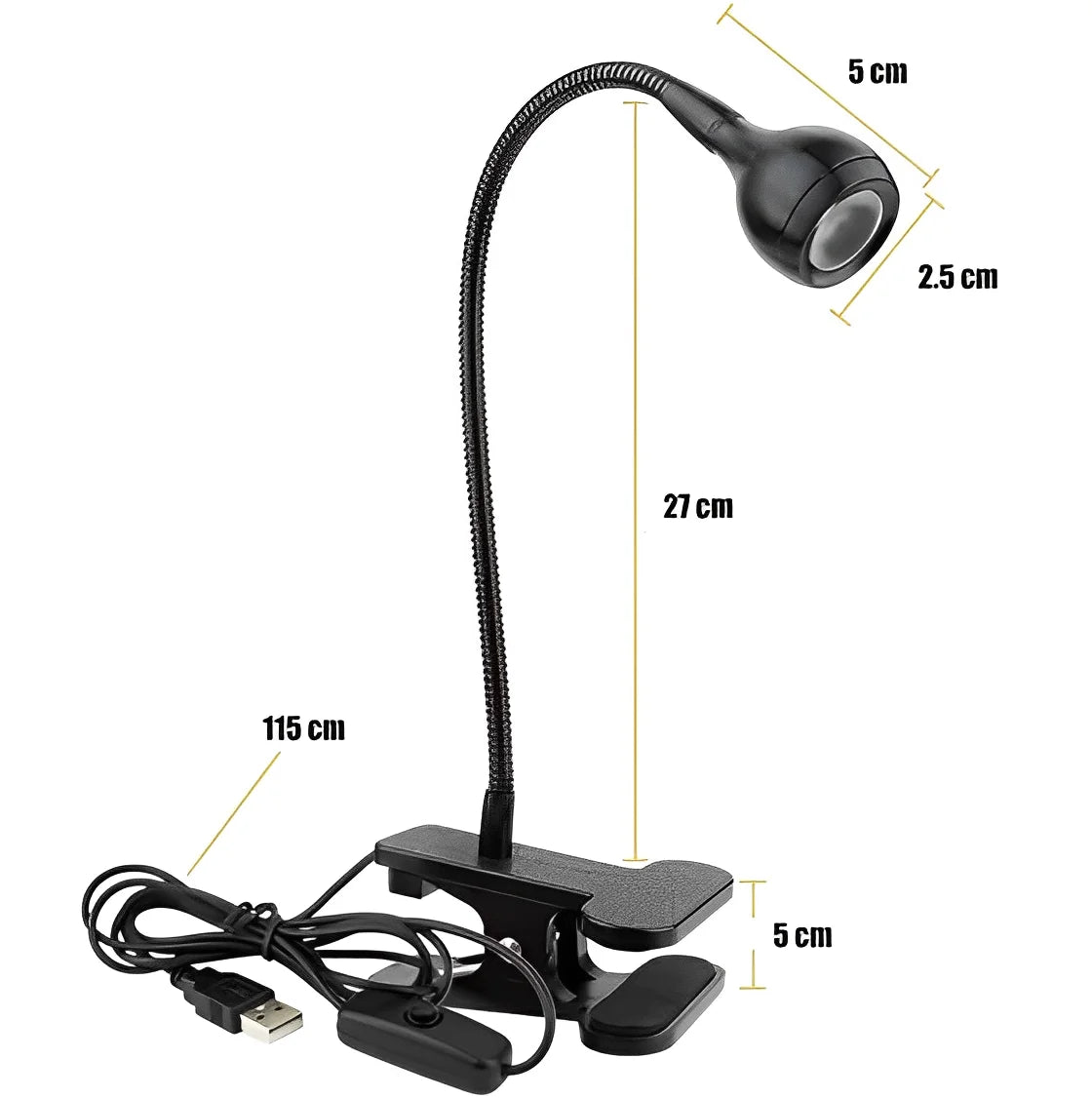 C mini Led Table USB Lamp Com Clipe UV Flexível Para Unhas - Loja Neverdie