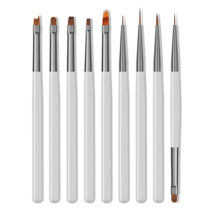 Conjunto de Pincéis para Nail Art, 14 Peças de Pincéis para Pintura de Design de Unhas, Pincéis de Design de Nail Art Profissionais, Pincéis Finos para Unhas