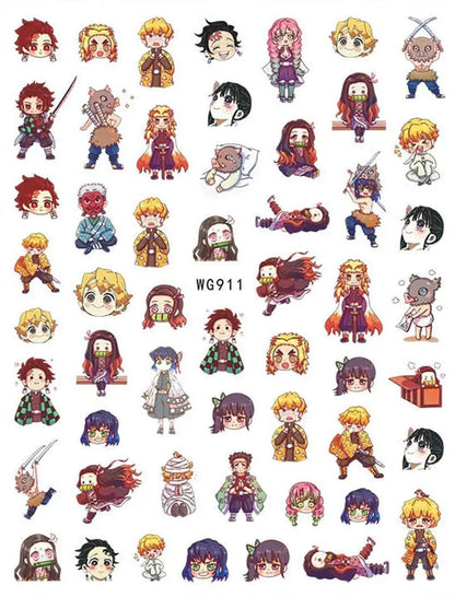 Miniso Adesivos de Unha Duas Dimensões 2D Anime Personagem Adesivo Decoração de Unhas Desenho Animado Hello Kitty Adesivos de Brinquedo Para Unhas