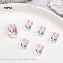 Kit com 50 Peças — Charms de Resina para Unhas Stitch, Zootopia, Sullivan, Chip & Dale | Decoração Kawaii para Manicure