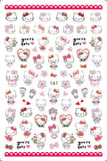 Miniso Adesivos de Unha Duas Dimensões 2D Anime Personagem Adesivo Decoração de Unhas Desenho Animado Hello Kitty Adesivos de Brinquedo Para Unhas