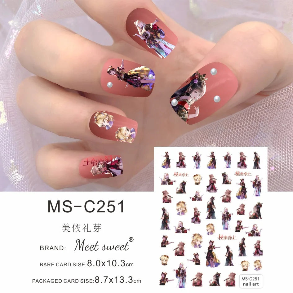 Adesivos de Unha 3D do Ursinho Pooh Desenho Animado Materiais de Arte de Unha da Disney Stitch Princesa da Disney Adesivos de Anime Para Unhas Postiças