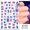 Adesivos de Unha 3D do Ursinho Pooh Desenho Animado Materiais de Arte de Unha da Disney Stitch Princesa da Disney Adesivos de Anime Para Unhas Postiças