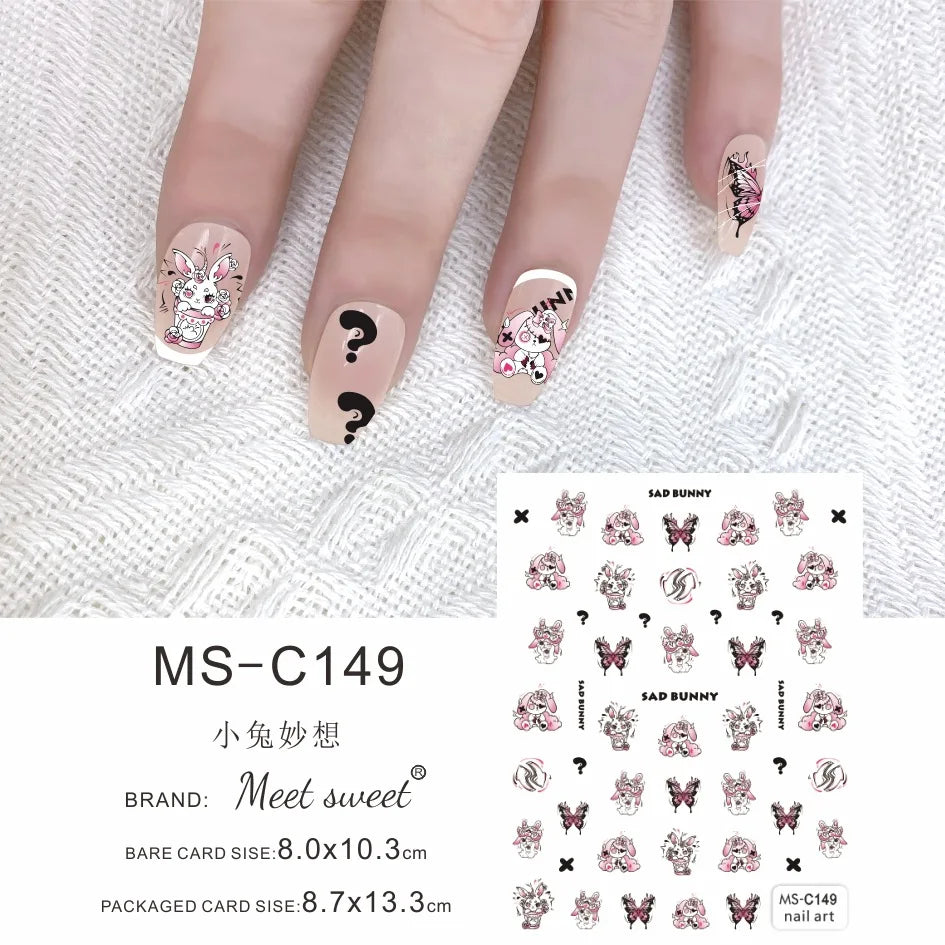 Adesivos de Unha 3D do Ursinho Pooh Desenho Animado Materiais de Arte de Unha da Disney Stitch Princesa da Disney Adesivos de Anime Para Unhas Postiças