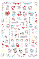 Miniso Adesivos de Unha Duas Dimensões 2D Anime Personagem Adesivo Decoração de Unhas Desenho Animado Hello Kitty Adesivos de Brinquedo Para Unhas
