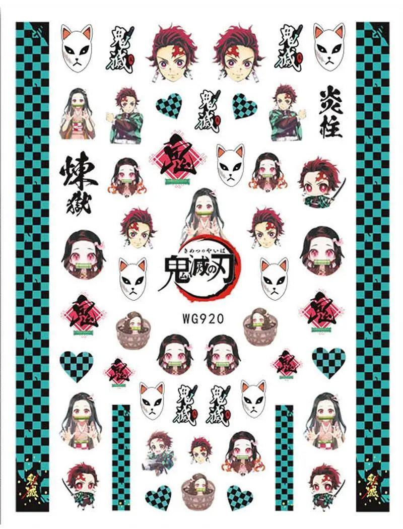 Miniso Adesivos de Unha Duas Dimensões 2D Anime Personagem Adesivo Decoração de Unhas Desenho Animado Hello Kitty Adesivos de Brinquedo Para Unhas