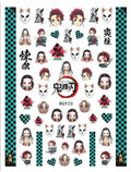 Miniso Adesivos de Unha Duas Dimensões 2D Anime Personagem Adesivo Decoração de Unhas Desenho Animado Hello Kitty Adesivos de Brinquedo Para Unhas