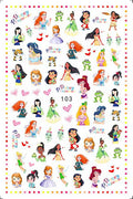 Adesivos de Unha 3D do Ursinho Pooh Desenho Animado Materiais de Arte de Unha da Disney Stitch Princesa da Disney Adesivos de Anime Para Unhas Postiças