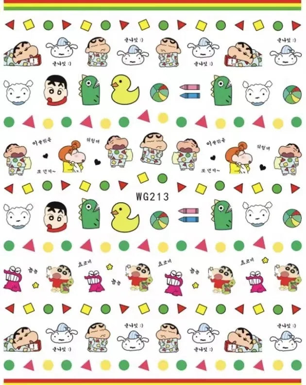 Miniso Adesivos de Unha Duas Dimensões 2D Anime Personagem Adesivo Decoração de Unhas Desenho Animado Hello Kitty Adesivos de Brinquedo Para Unhas