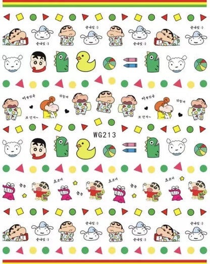 Miniso Adesivos de Unha Duas Dimensões 2D Anime Personagem Adesivo Decoração de Unhas Desenho Animado Hello Kitty Adesivos de Brinquedo Para Unhas