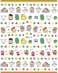 Miniso Adesivos de Unha Duas Dimensões 2D Anime Personagem Adesivo Decoração de Unhas Desenho Animado Hello Kitty Adesivos de Brinquedo Para Unhas