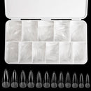 550Pcs Unhas Postiças Mulher Meninas Médio Curto Amêndoa Caixão Cobertura Completa Matte Extensão de Unhas Dicas Acrílico Meia Cobertura unhas postiças