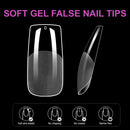 550Pcs Unhas Postiças Mulher Meninas Médio Curto Amêndoa Caixão Cobertura Completa Matte Extensão de Unhas Dicas Acrílico Meia Cobertura unhas postiças