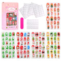 120 Unhas Postiças Infantis, Unhas de Acrílico com Desenhos Animados para Crianças, Unhas Curtas Kawaii para Meninas com Cobertura Total, Unhas Falsas com Cola de Gel#@