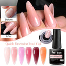 MTSSII 7ml Esmalte de Unha de Extensão Rápida Gelatina Transparente Nude Rosa Vermelho Gel Duro Construção Rápida Esmalte de Gel para Unhas