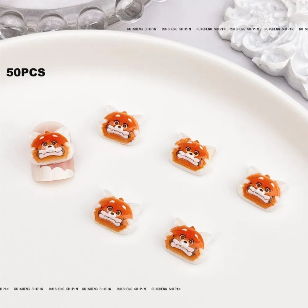 Kit com 50 Peças — Charms de Resina para Unhas Stitch, Zootopia, Sullivan, Chip & Dale | Decoração Kawaii para Manicure