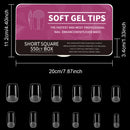 550Pcs Unhas Postiças Mulher Meninas Médio Curto Amêndoa Caixão Cobertura Completa Matte Extensão de Unhas Dicas Acrílico Meia Cobertura unhas postiças