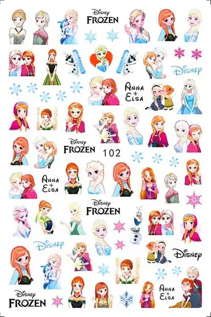 Adesivos de Unha 3D do Ursinho Pooh Desenho Animado Materiais de Arte de Unha da Disney Stitch Princesa da Disney Adesivos de Anime Para Unhas Postiças