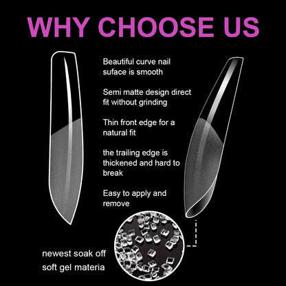 550Pcs Unhas Postiças Mulher Meninas Médio Curto Amêndoa Caixão Cobertura Completa Matte Extensão de Unhas Dicas Acrílico Meia Cobertura unhas postiças