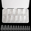 550Pcs Unhas Postiças Mulher Meninas Médio Curto Amêndoa Caixão Cobertura Completa Matte Extensão de Unhas Dicas Acrílico Meia Cobertura unhas postiças