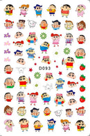 Miniso Adesivos de Unha Duas Dimensões 2D Anime Personagem Adesivo Decoração de Unhas Desenho Animado Hello Kitty Adesivos de Brinquedo Para Unhas