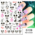 Adesivos de Unha 3D do Ursinho Pooh Desenho Animado Materiais de Arte de Unha da Disney Stitch Princesa da Disney Adesivos de Anime Para Unhas Postiças