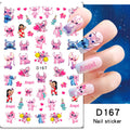 Adesivos de Unha 3D do Ursinho Pooh Desenho Animado Materiais de Arte de Unha da Disney Stitch Princesa da Disney Adesivos de Anime Para Unhas Postiças