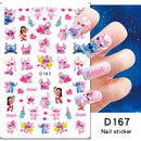 Adesivos de Unha 3D do Ursinho Pooh Desenho Animado Materiais de Arte de Unha da Disney Stitch Princesa da Disney Adesivos de Anime Para Unhas Postiças