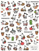 Miniso Adesivos de Unha Duas Dimensões 2D Anime Personagem Adesivo Decoração de Unhas Desenho Animado Hello Kitty Adesivos de Brinquedo Para Unhas