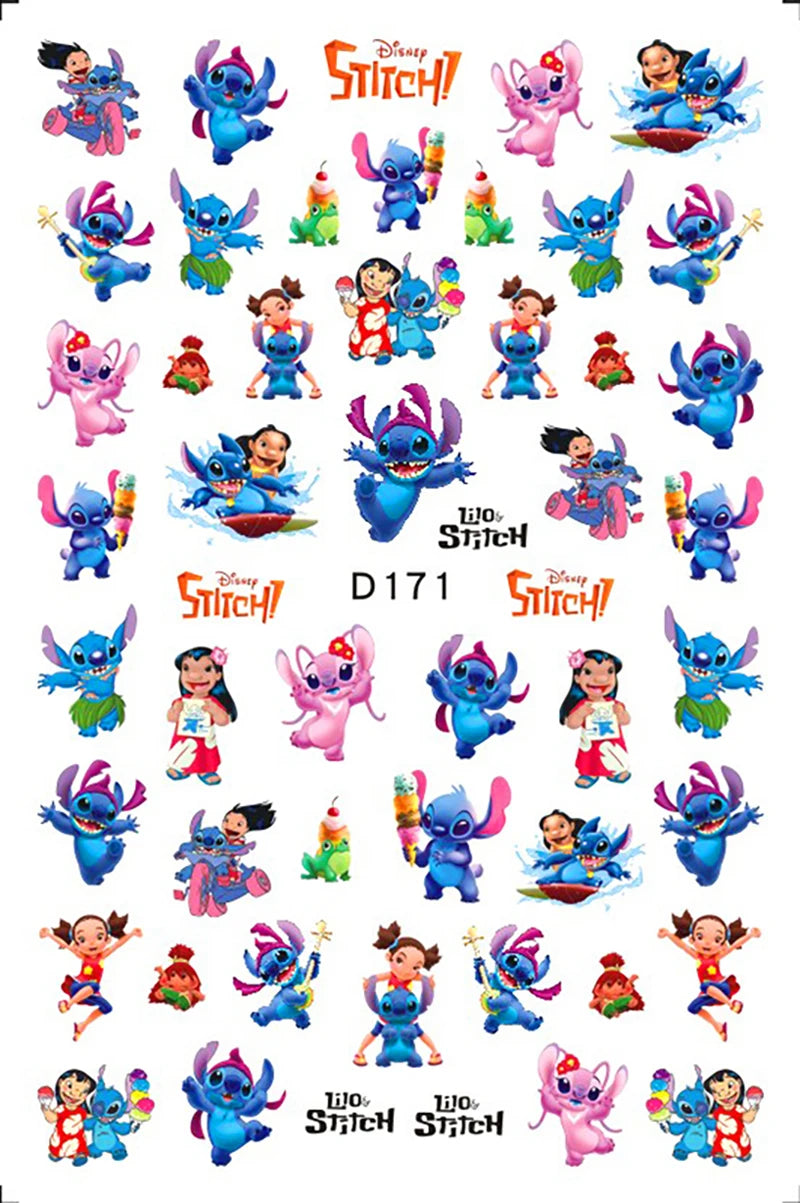 Miniso Adesivos de Unha Duas Dimensões 2D Anime Personagem Adesivo Decoração de Unhas Desenho Animado Hello Kitty Adesivos de Brinquedo Para Unhas