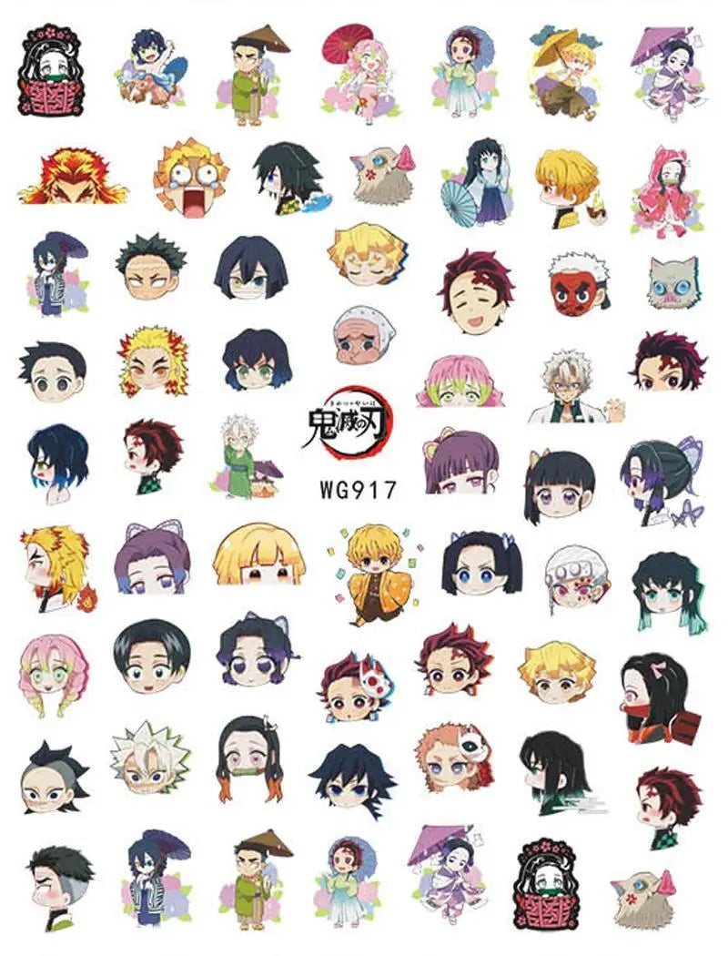 Miniso Adesivos de Unha Duas Dimensões 2D Anime Personagem Adesivo Decoração de Unhas Desenho Animado Hello Kitty Adesivos de Brinquedo Para Unhas