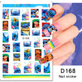 Adesivos de Unha 3D do Ursinho Pooh Desenho Animado Materiais de Arte de Unha da Disney Stitch Princesa da Disney Adesivos de Anime Para Unhas Postiças