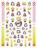 Miniso Adesivos de Unha Duas Dimensões 2D Anime Personagem Adesivo Decoração de Unhas Desenho Animado Hello Kitty Adesivos de Brinquedo Para Unhas
