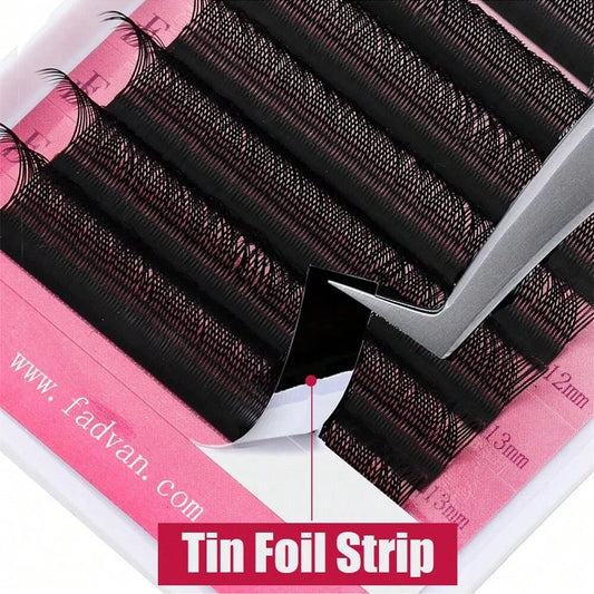 FADVAN YY Shape 6-15mm Cílios 2D 0.07/0.05mm Faux Mink C/D Curl Natural Soft Brazilian Premade Volume Fan Extensão de Cílios