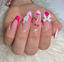 24 unhas postiças em formato de caixão + 1 lixa de unha + 1 gelatina 24 unhas postiças em formato de caixão + 1 lixa de unha + 1 gelatina