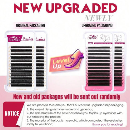 FADVAN YY Shape 6-15mm Cílios 2D 0.07/0.05mm Faux Mink C/D Curl Natural Soft Brazilian Premade Volume Fan Extensão de Cílios