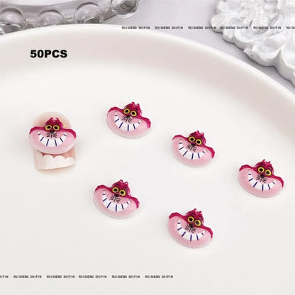 Kit com 50 Peças — Charms de Resina para Unhas Stitch, Zootopia, Sullivan, Chip & Dale | Decoração Kawaii para Manicure