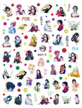 Miniso Adesivos de Unha Duas Dimensões 2D Anime Personagem Adesivo Decoração de Unhas Desenho Animado Hello Kitty Adesivos de Brinquedo Para Unhas