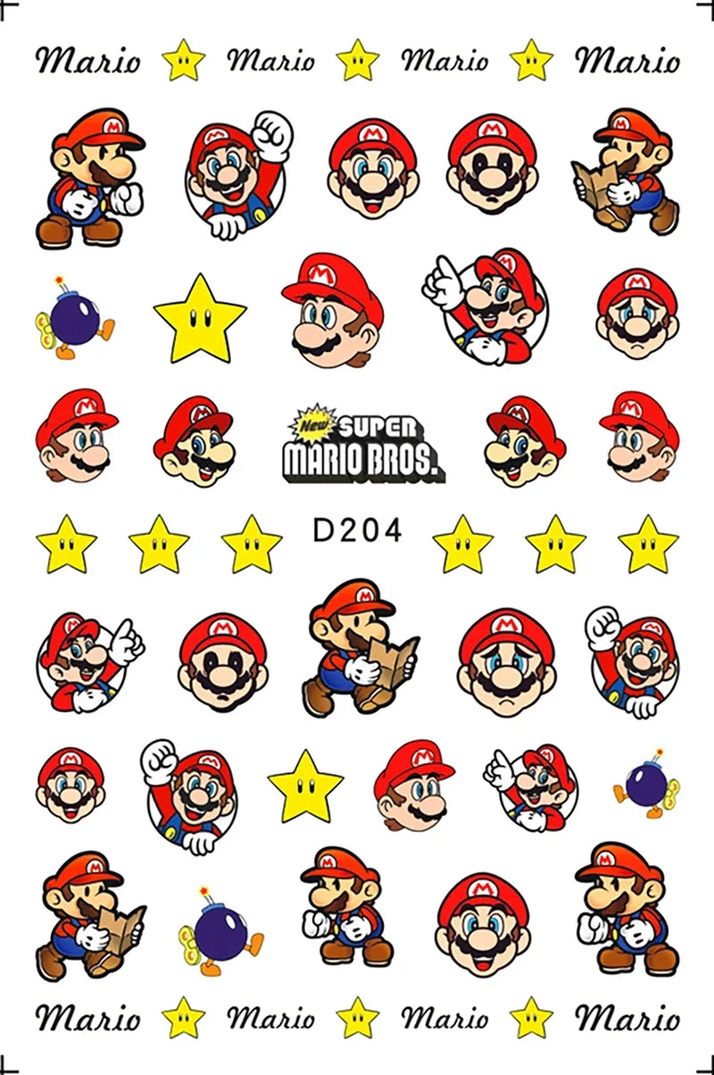 Miniso Adesivos de Unha Duas Dimensões 2D Anime Personagem Adesivo Decoração de Unhas Desenho Animado Hello Kitty Adesivos de Brinquedo Para Unhas