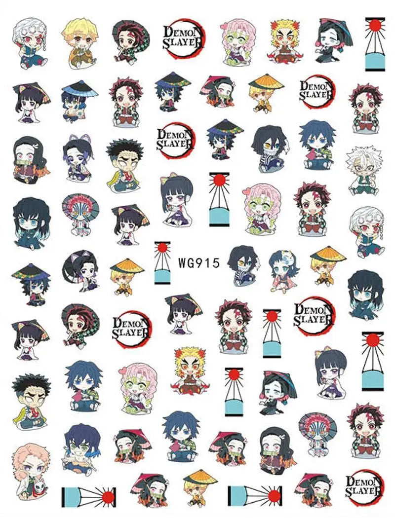 Miniso Adesivos de Unha Duas Dimensões 2D Anime Personagem Adesivo Decoração de Unhas Desenho Animado Hello Kitty Adesivos de Brinquedo Para Unhas