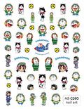Miniso Adesivos de Unha Duas Dimensões 2D Anime Personagem Adesivo Decoração de Unhas Desenho Animado Hello Kitty Adesivos de Brinquedo Para Unhas