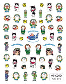 Miniso Adesivos de Unha Duas Dimensões 2D Anime Personagem Adesivo Decoração de Unhas Desenho Animado Hello Kitty Adesivos de Brinquedo Para Unhas