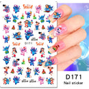 Adesivos de Unha 3D do Ursinho Pooh Desenho Animado Materiais de Arte de Unha da Disney Stitch Princesa da Disney Adesivos de Anime Para Unhas Postiças