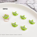 Kit com 50 Peças — Charms de Resina para Unhas Stitch, Zootopia, Sullivan, Chip & Dale | Decoração Kawaii para Manicure