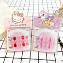 Unhas Postiças Infantis Sanrio, Desenho Animado Fofo Kuromi Hello Kitty, Unhas Falsas para Bebês, Presente para Meninas, Brinquedos, Pontas de Unha para Meninas