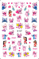 Miniso Adesivos de Unha Duas Dimensões 2D Anime Personagem Adesivo Decoração de Unhas Desenho Animado Hello Kitty Adesivos de Brinquedo Para Unhas