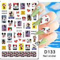 Adesivos de Unha 3D do Ursinho Pooh Desenho Animado Materiais de Arte de Unha da Disney Stitch Princesa da Disney Adesivos de Anime Para Unhas Postiças