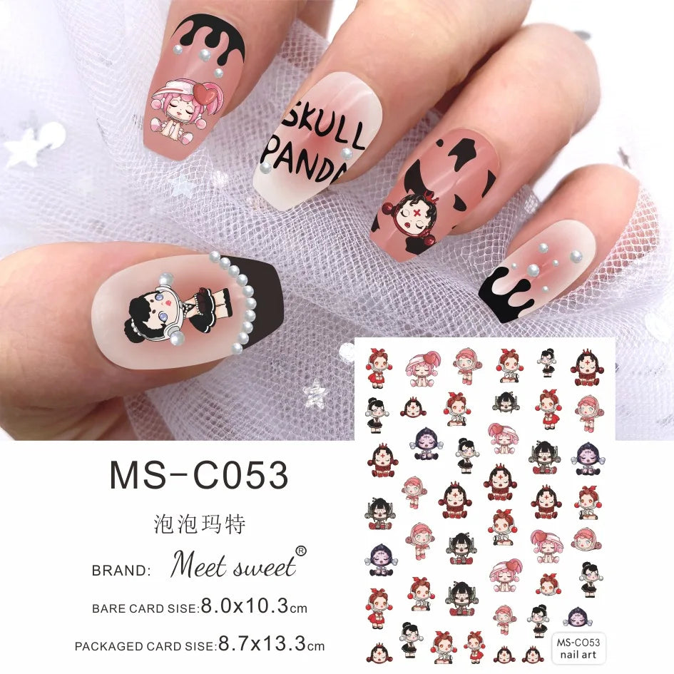 Adesivos de Unha 3D do Ursinho Pooh Desenho Animado Materiais de Arte de Unha da Disney Stitch Princesa da Disney Adesivos de Anime Para Unhas Postiças